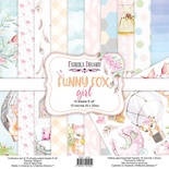 Набір скрап-паперу Funny fox girl 20x20см 10 аркушів, ТМ Фабрика Декору