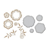 Пластини для фольгування від Spellbinders - Foil Flowers
