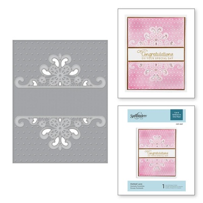 Папка для тиснення від Spellbinders - Dotted Lace Cut and Emboss Folder