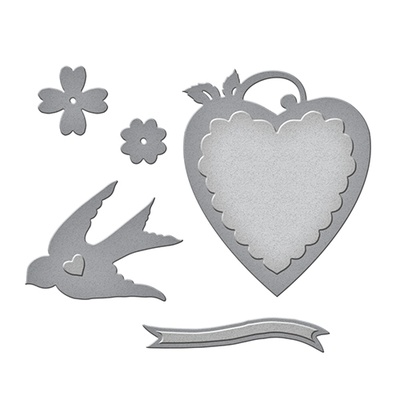 Ніж для вирубки від Spellbinders - Swallow And Heart