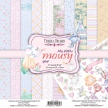 Набір паперу для скрапбукінгу My little mousy girl 20x20см 10 аркушів, ТМ Фабрика Декору