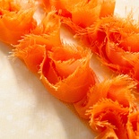 Стрічка з квітами Webster's Pages - Bloomer Orange Orange Kiss, ширина 3,5 - 4 см, довжина 30 см