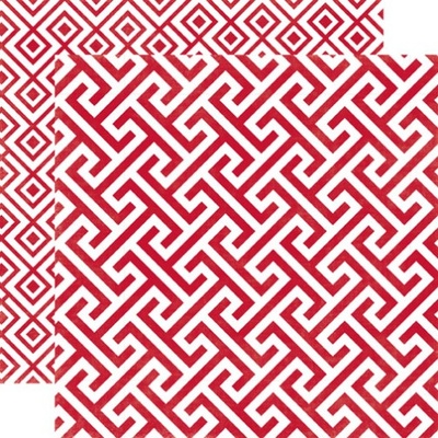 Аркуш скрап-паперу Echo Park - Lipstick Geometric, 30x30 см