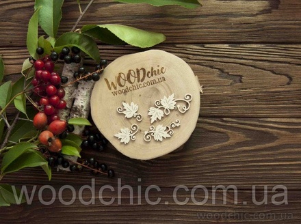 Чіпборд Набір осінні гілочки від WOODchic, 5.5x25.52.6см, 4.5x2см, 3х2см