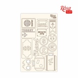 Чіпборд для скрапбукінгу від ROSA TALENT - Make journey journey 2, білий картон, 12,8 x20см
