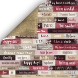 Аркуш двустороннього паперуScrapmir - напис - Charming (Чарівність), ENG, 30x30 см