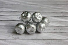 Яблучка срібні від ScrapBerryʼs, 6 шт
