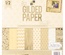 Набір кардстоку DCWV Shimmer Pastels Solid, 30x30 см, 24 аркуші, з золотом