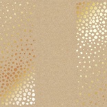 Аркуш одностороннього паперу з фольгуванням Golden Maxi Drops Kraft 30,5x30,5см, ТМ Фабрика Декору