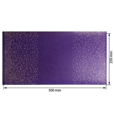 Відріз екошкіри з тисненням золотою фольгою Golden Mini Drops Violet, 50см х 25см, ТМ Фабрика Декору