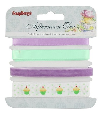 Набор декоративных лент от Scrapberry's,  Сладости, 4шт. по 1м