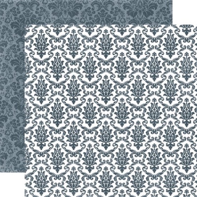Аркуш скрап-паперу Echo Park - Graphite Damask, 30x30 см