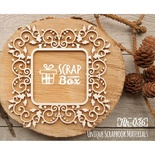 Чіпборд ScrapBox - Ажурна новорічна рамка з гостролистом Hh-036