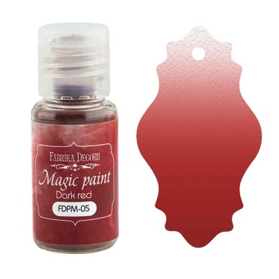 Суха фарба Magic paint - Фабрика Декору - темно червоний, 15мл