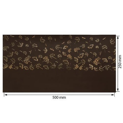 Відріз екошкіри з тисненням золотою фольгою Golden Dill Chocolate 50x25см, ТМ Фабрика Декору