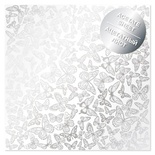 Ацетатний аркуш з фольгуванням Silver Butterflies 30,5x30,5см, ТМ Фабрика Декору