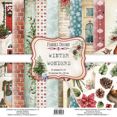Набір скрап-паперу Winter wonders, ТМ Фабрика Декору