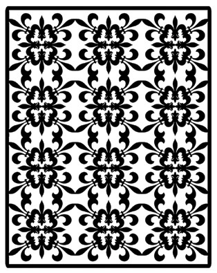 Шаблон для тиснення Spellbinders Impressabilities Dies- Fleur De Lis Pattern