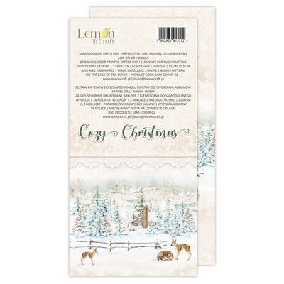 Набiр паперу для скрапбукiнгу Lemoncraft - Cozy Cozy Christmas, 15.2.5см, елементи для вирізання