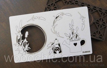 Чіпборд набір Лаванда 003 від WOODchic, 12х2см