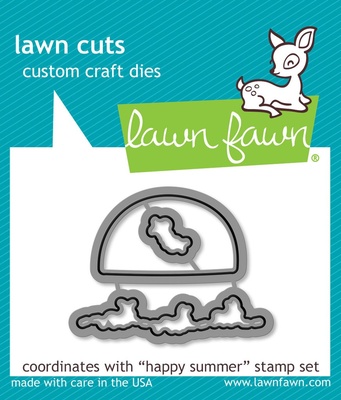 Штампи + ножі від Lawn Fawn - Happy Summer, 5шт. + 3 шт.