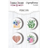 Набір скрап-фішок 4шт. Colorful spring 376, ТМ Фабрика Декору