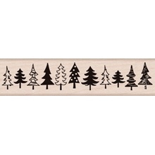 Гумовий штамп Hero Arts - Tree Border, дерев’яний блок