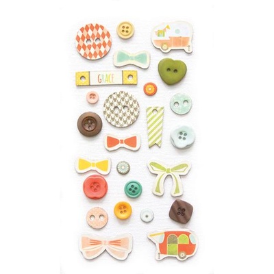 Набір ґудзиків Fancy Pants - Happy-go-lucky Button Set
