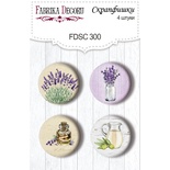 Скрапфишки 4шт. Набор 300, Lavender Provence, ТМ Фабрика Декору