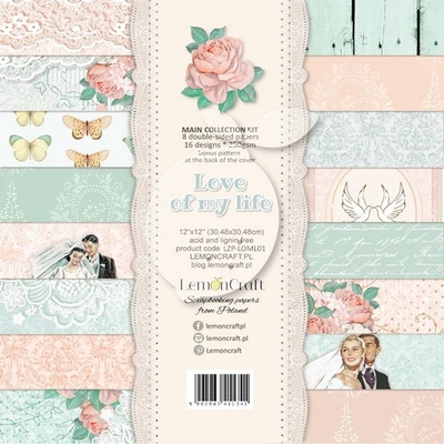 Набір скрап-паперу LemonCraft - Love of my life, LATIN 55x30.5см, двосторонній