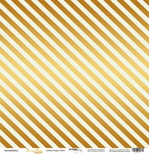 Аркуш одностороннього паперу з золотим тисненням від Scrapmir - "Golden Stripes Blue" з колекції Every Day, 30x30 см