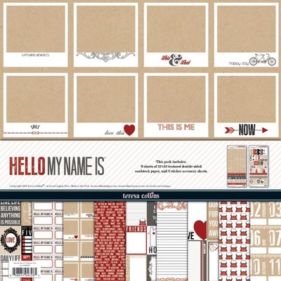 Набор скрапбумаги и декора Teresa Collins - Hello My Name Is - Collection Pack