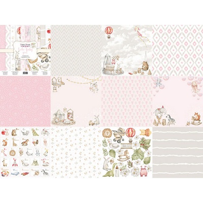 Набір скрап-паперу Boho Baby Baby Girl 20x20см, ТМ Фабрика Декору