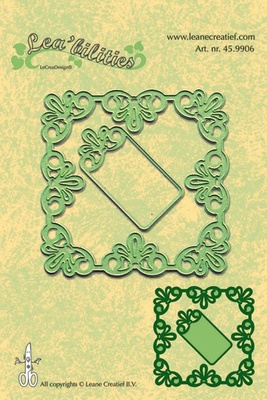 Ніж для вирубки від LeCreaDesign - Frame square lace cut and embossing die