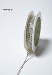 Стрази 10 см - Diamond Chain Clear - срібло, ширина - 3 мм, довжина 10 см