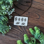 Чіпборд Листочки 2 від WOODchic, розмір 2,5x1,2см