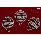 Чіпборд Scrapiniec - кульки Tinsel 02, 3 штуки