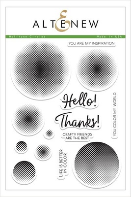 Набор штампов от Altenew - Halftone Circles Stamp Set - Круги