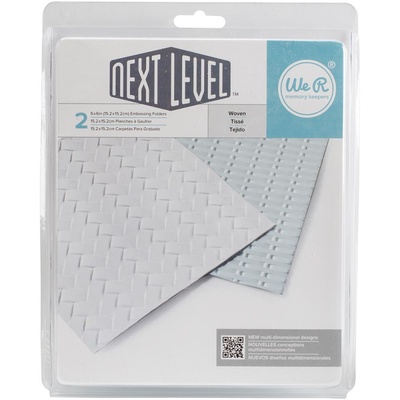 Набор папок для тиснения We R Memory Keepers - Woven -  Embossing Folders 6"X6", 15 x 15, 2шт. 