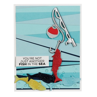 Ножі від Spellbinders - Die D-Lites Fishing Trip Etched Dies 