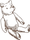 Акриловый штамп Stamp Teddy Bear, размер 3,8 * 3 см