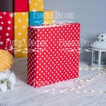 Заготовка для альбому у м'якій обкладинці Горошок на червоному, TM Fabrika Decoru