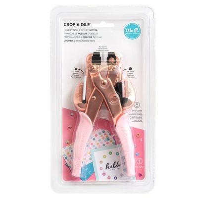 Встановлювач люверсів Crop-A-Dile Hole Punch & Eyelet Setter Rose Gold.