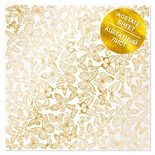 Ацетатний аркуш з фольгуванням Golden Butterflies 30,5x30,5см, ТМ Фабрика Декору