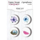 Набір скрап-фішок 4шт. Colorful spring1 375, ТМ Фабрика Декору