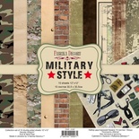 Набір скрап-паперу Military style 30,5x30,5см, ТМ Фабрика Декору