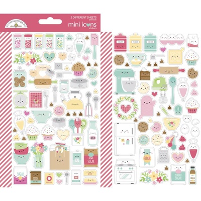 Набір наліпок від Dooblebug Mini Cardstock Stickers 2/Pkg - Made With Love Icons