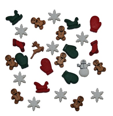 Набір декоративних ґудзиків Dress It Up - Christmas Miniatures