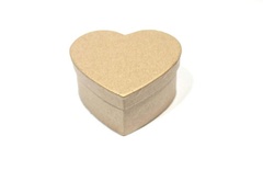 Заготовка коробки з пап'є-маше від ScrapBerryʼs - серце, 9x4,5 cм