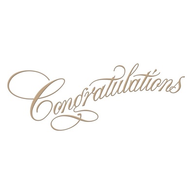 Пластини для фольгування від Spellbinders - Copperplate Script Congratulations